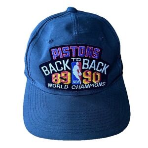 Vintage Detroit Pistons Back to Back 89/90 NBA World Champions Snap Back Hat